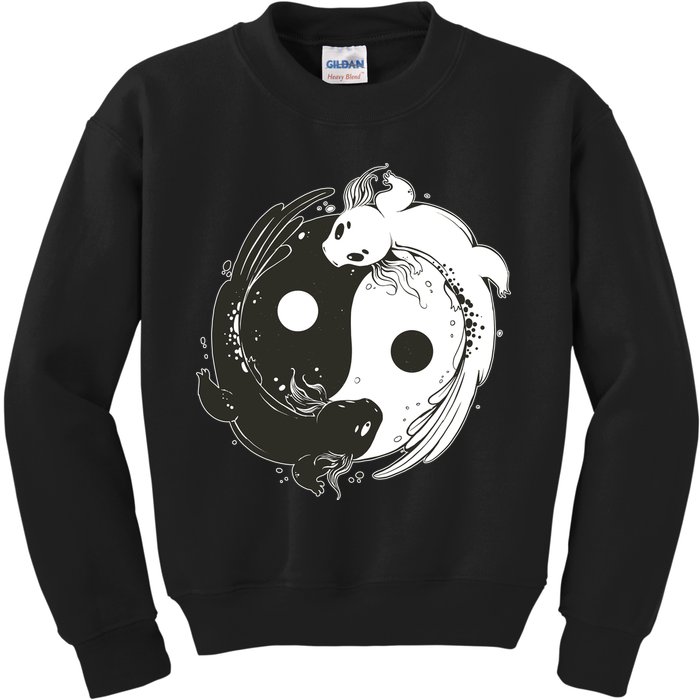 Axolotl Yin Yang Kids Sweatshirt