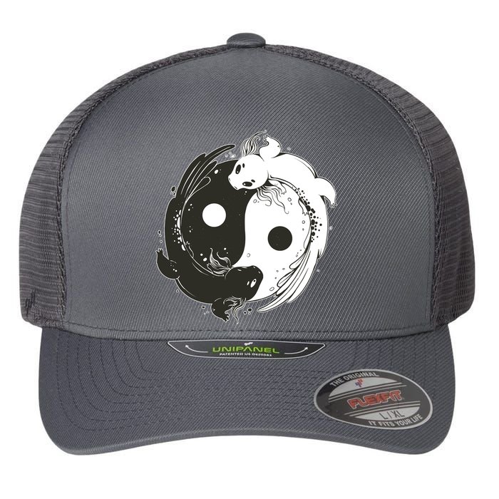 Axolotl Yin Yang Flexfit Unipanel Trucker Cap