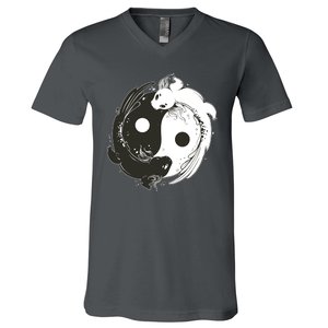 Axolotl Yin Yang V-Neck T-Shirt