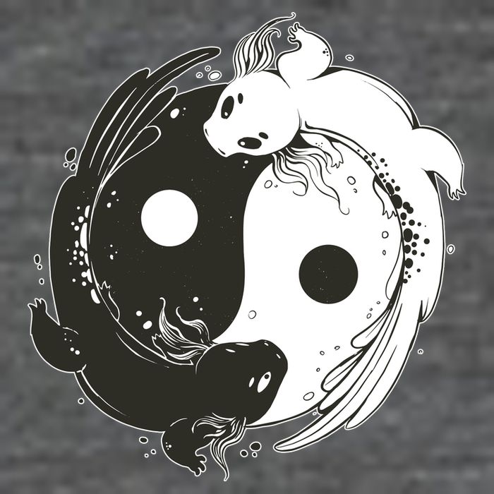 Axolotl Yin Yang Flatbill Hat