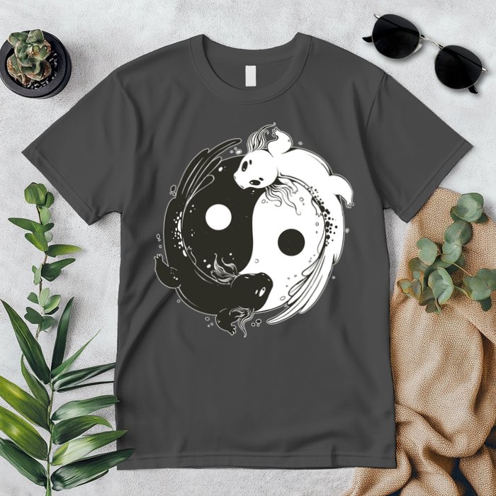 Axolotl Yin Yang Premium T-Shirt