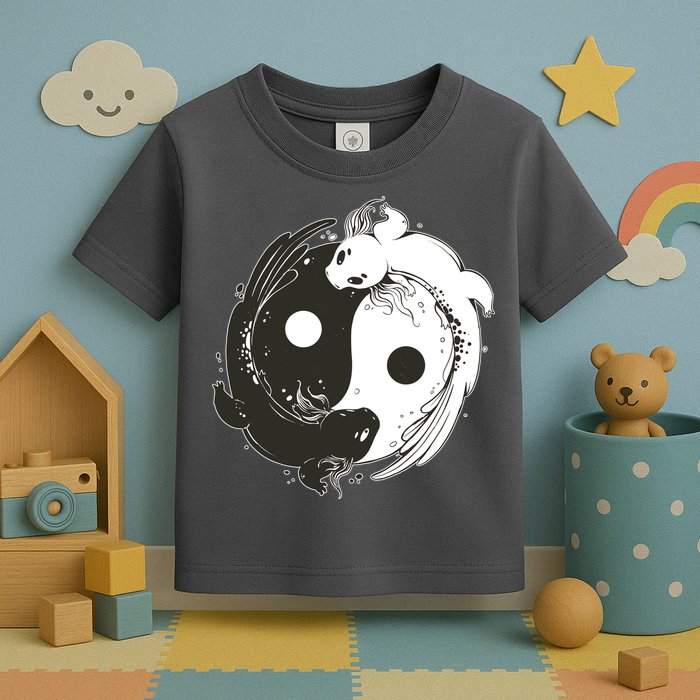 Axolotl Yin Yang Toddler T-Shirt