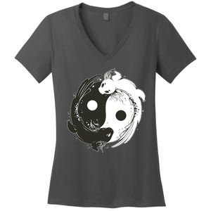 Axolotl Yin Yang Women's V-Neck T-Shirt