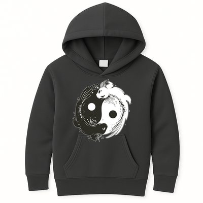 Axolotl Yin Yang Kids Hoodie
