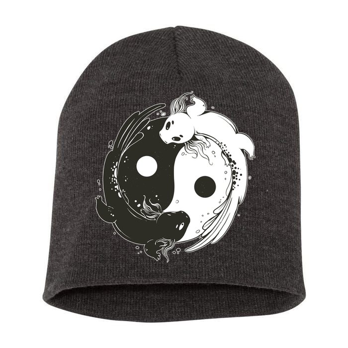 Axolotl Yin Yang Short Acrylic Beanie