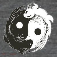 Axolotl Yin Yang Zip Tote Bag