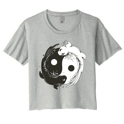 Axolotl Yin Yang Women's Crop Top Tee