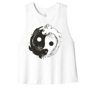 Axolotl Yin Yang Women's Racerback Cropped Tank