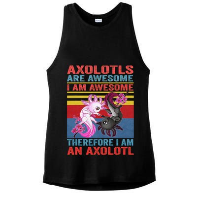 Axolotl Yin Yang Plush Pets Axolotyls Are Awesome Ladies PosiCharge Tri-Blend Wicking Tank