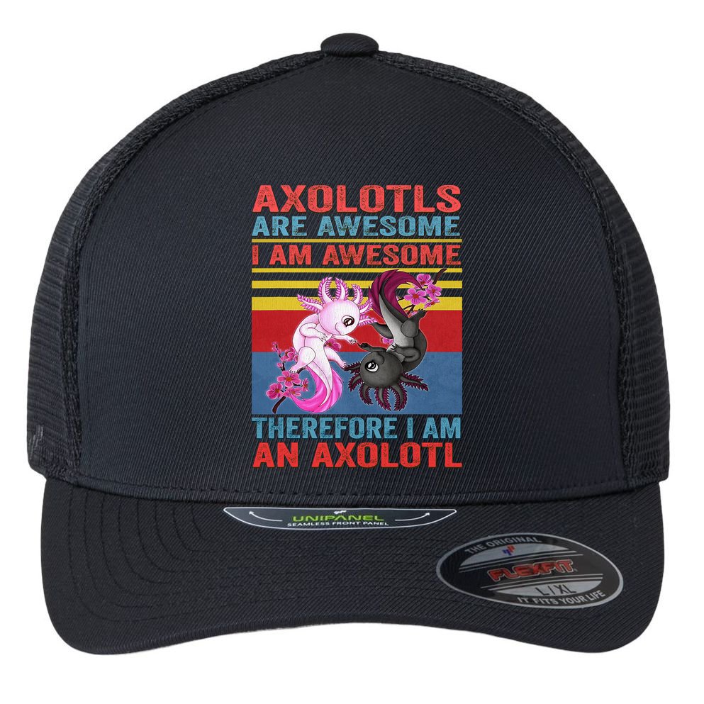 Axolotl Yin Yang Plush Pets Axolotyls Are Awesome Flexfit Unipanel Trucker Cap