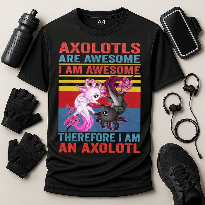 Axolotl Yin Yang Plush Pets Axolotyls Are Awesome Cooling Performance Crew T-Shirt