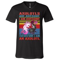 Axolotl Yin Yang Plush Pets Axolotyls Are Awesome V-Neck T-Shirt