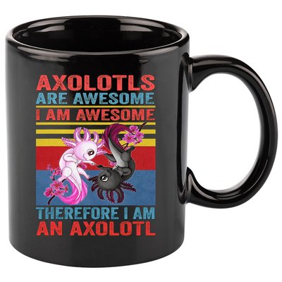 Axolotl Yin Yang Plush Pets Axolotyls Are Awesome 11oz C Handle Ceramic Mug