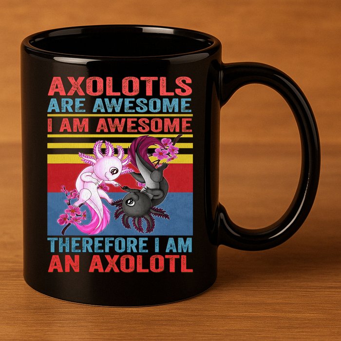 Axolotl Yin Yang Plush Pets Axolotyls Are Awesome 11oz C Handle Ceramic Mug