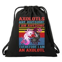 Axolotl Yin Yang Plush Pets Axolotyls Are Awesome Drawstring Bag