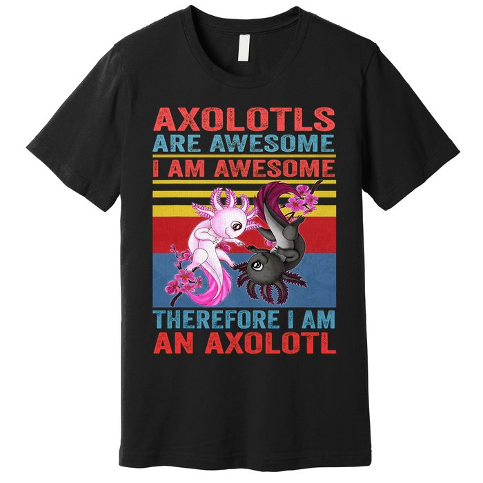 Axolotl Yin Yang Plush Pets Axolotyls Are Awesome Premium T-Shirt