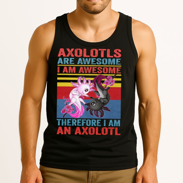 Axolotl Yin Yang Plush Pets Axolotyls Are Awesome Tank Top