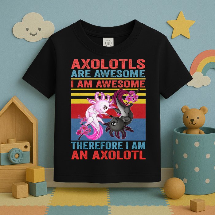 Axolotl Yin Yang Plush Pets Axolotyls Are Awesome Toddler T-Shirt