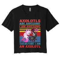Axolotl Yin Yang Plush Pets Axolotyls Are Awesome Women's Crop Top Tee