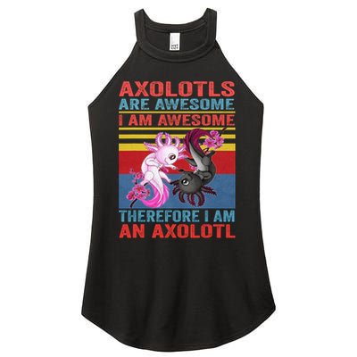 Axolotl Yin Yang Plush Pets Axolotyls Are Awesome Women's Perfect Tri Rocker Tank