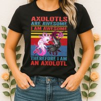 Axolotl Yin Yang Plush Pets Axolotyls Are Awesome Womens T-Shirt