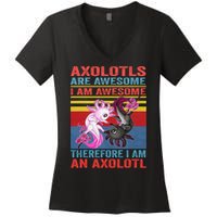 Axolotl Yin Yang Plush Pets Axolotyls Are Awesome Women's V-Neck T-Shirt