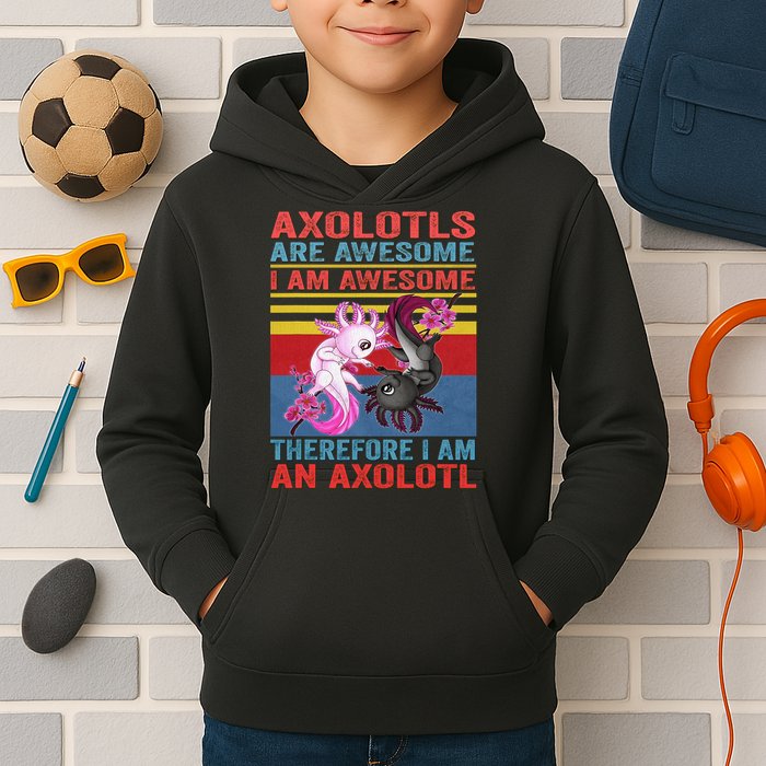 Axolotl Yin Yang Plush Pets Axolotyls Are Awesome Kids Hoodie