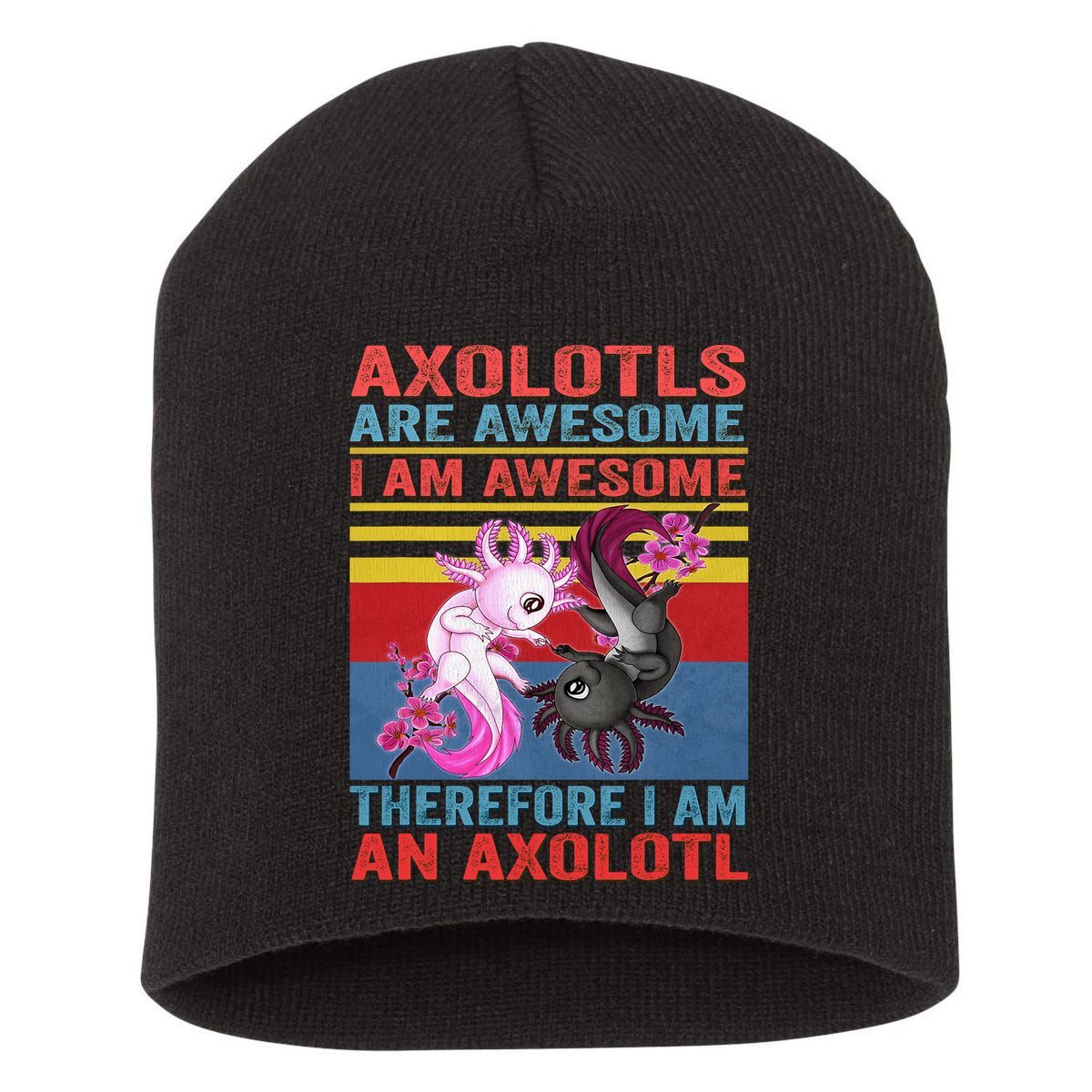 Axolotl Yin Yang Plush Pets Axolotyls Are Awesome Short Acrylic Beanie
