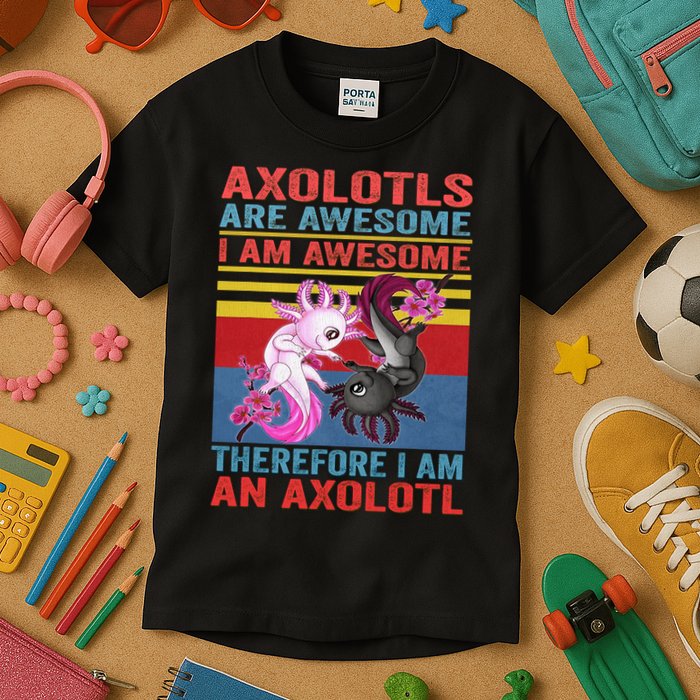 Axolotl Yin Yang Plush Pets Axolotyls Are Awesome Kids T-Shirt