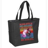Axolotl Yin Yang Plush Pets Axolotyls Are Awesome Zip Tote Bag