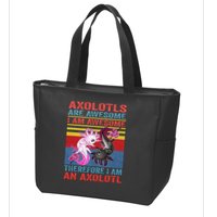Axolotl Yin Yang Plush Pets Axolotyls Are Awesome Zip Tote Bag