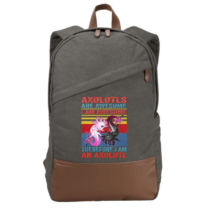 Axolotl Yin Yang Plush Pets Axolotyls Are Awesome Cotton Canvas Backpack