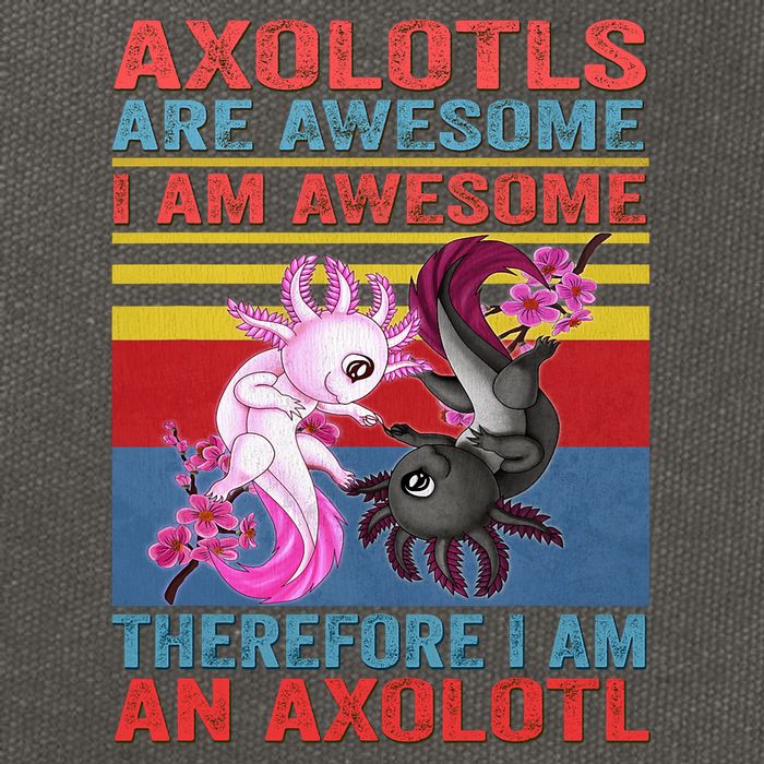 Axolotl Yin Yang Plush Pets Axolotyls Are Awesome Cotton Canvas Backpack