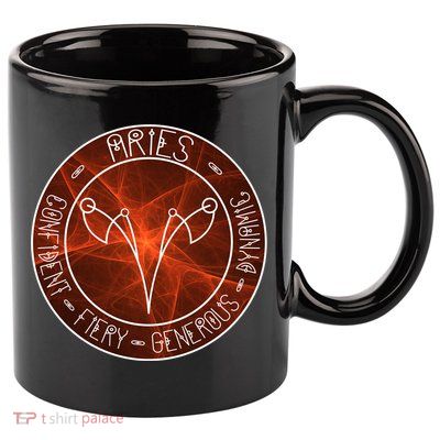Aries Zodiac Astrology Symbol And Qualities Gift 11oz C Handle Ceramic Mug