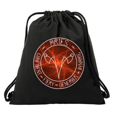 Aries Zodiac Astrology Symbol And Qualities Gift Drawstring Bag