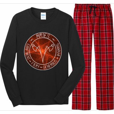 Aries Zodiac Astrology Symbol And Qualities Gift Long Sleeve Pajama Set