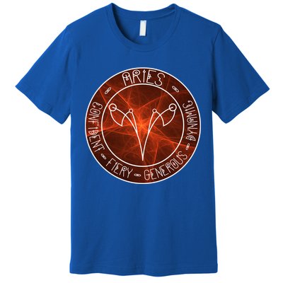 Aries Zodiac Astrology Symbol And Qualities Gift Premium T-Shirt