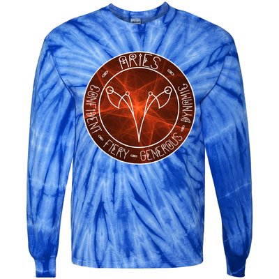 Aries Zodiac Astrology Symbol And Qualities Gift Tie-Dye Long Sleeve Shirt