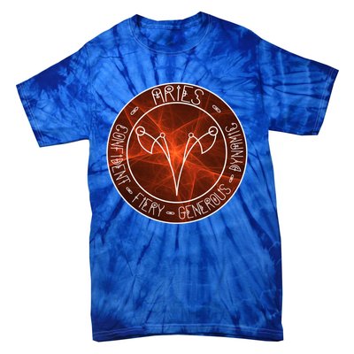 Aries Zodiac Astrology Symbol And Qualities Gift Tie-Dye T-Shirt