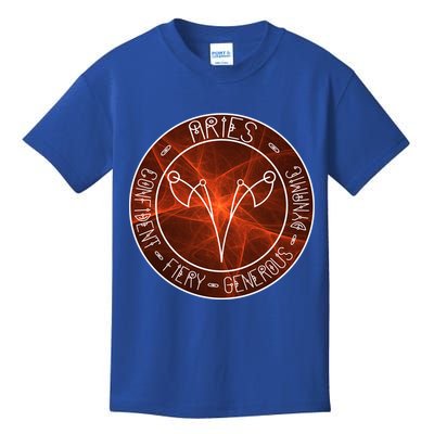 Aries Zodiac Astrology Symbol And Qualities Gift Kids T-Shirt