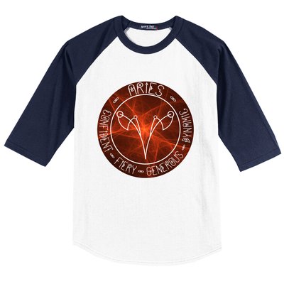 Aries Zodiac Astrology Symbol And Qualities Gift Baseball Sleeve Shirt