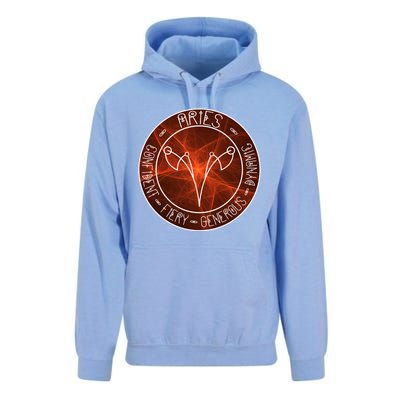 Aries Zodiac Astrology Symbol And Qualities Gift Unisex Surf Hoodie