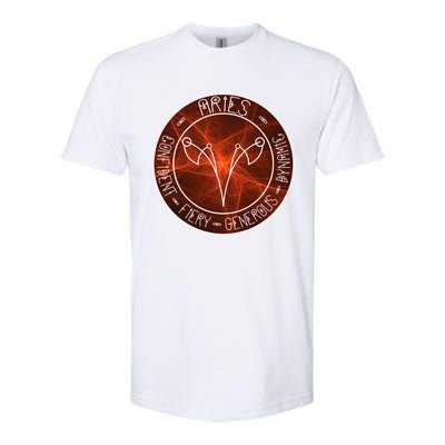 Aries Zodiac Astrology Symbol And Qualities Gift Softstyle CVC T-Shirt