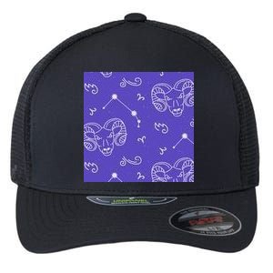 Aries Zodiac Astrology Flexfit Unipanel Trucker Cap