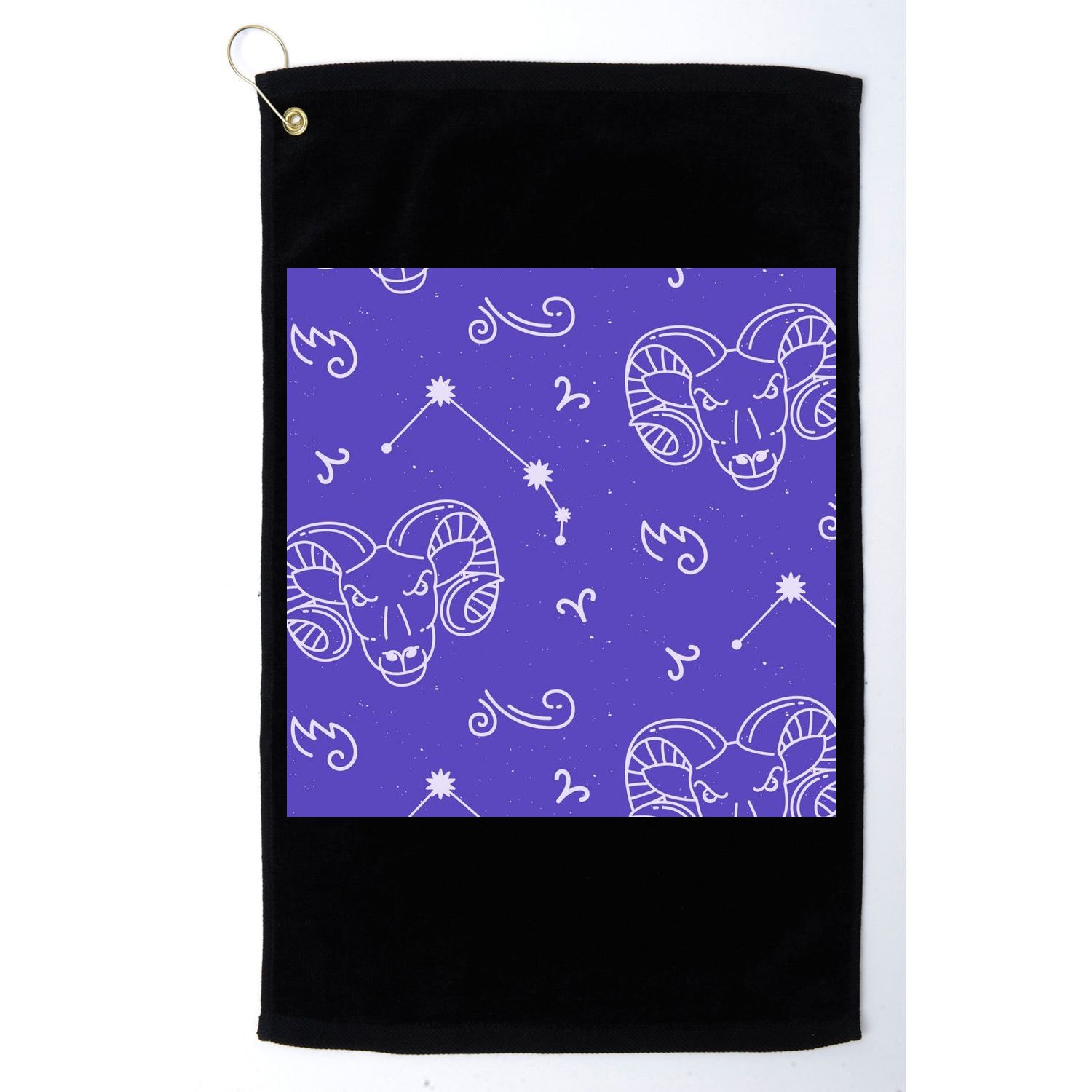 Aries Zodiac Astrology Golf Towel