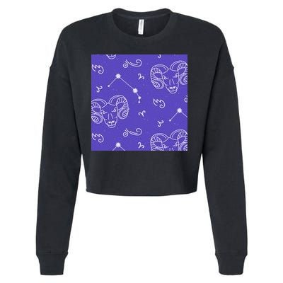 Aries Zodiac Astrology Cropped Pullover Crew