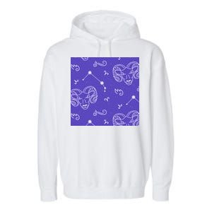 Aries Zodiac Astrology Garment-Dyed Fleece Hoodie