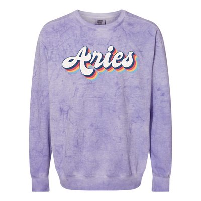 Aries Zodiac Astrology March April Birthday Colorblast Crewneck Sweatshirt