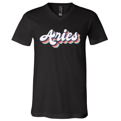 Aries Zodiac Astrology March April Birthday V-Neck T-Shirt