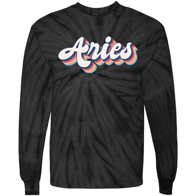 Aries Zodiac Astrology March April Birthday Tie-Dye Long Sleeve Shirt